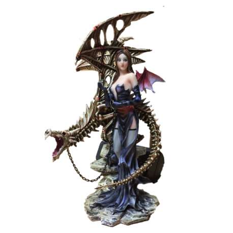 figurine fée avec dragon