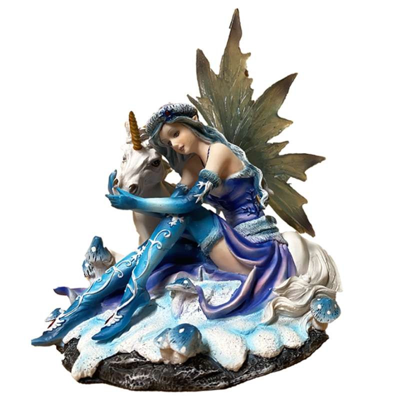 FIGURINE fée avec licorne