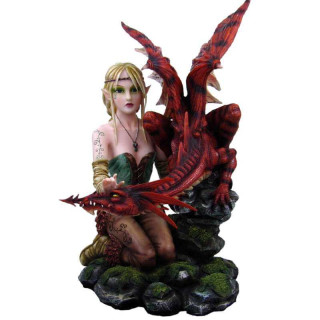 Statuette Fée dragons