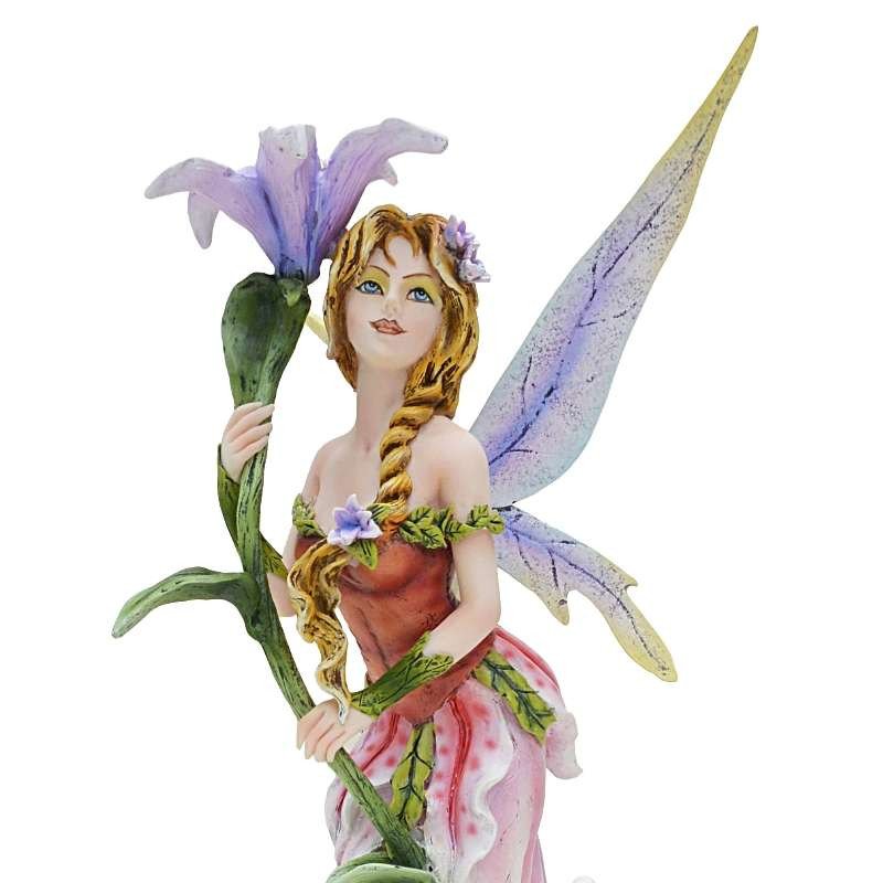 Statuette fée fleurs