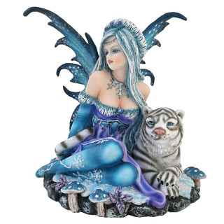  STATUETTE de féé avec lion.