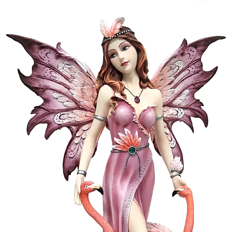 Grande Statuette Fee "Les Flamands Roses"