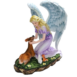Grande Figurine Fée "Ballade et Animaux"
