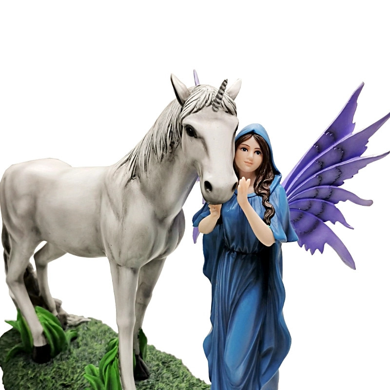 Statuette Fée Licorne Ancestra 33cm