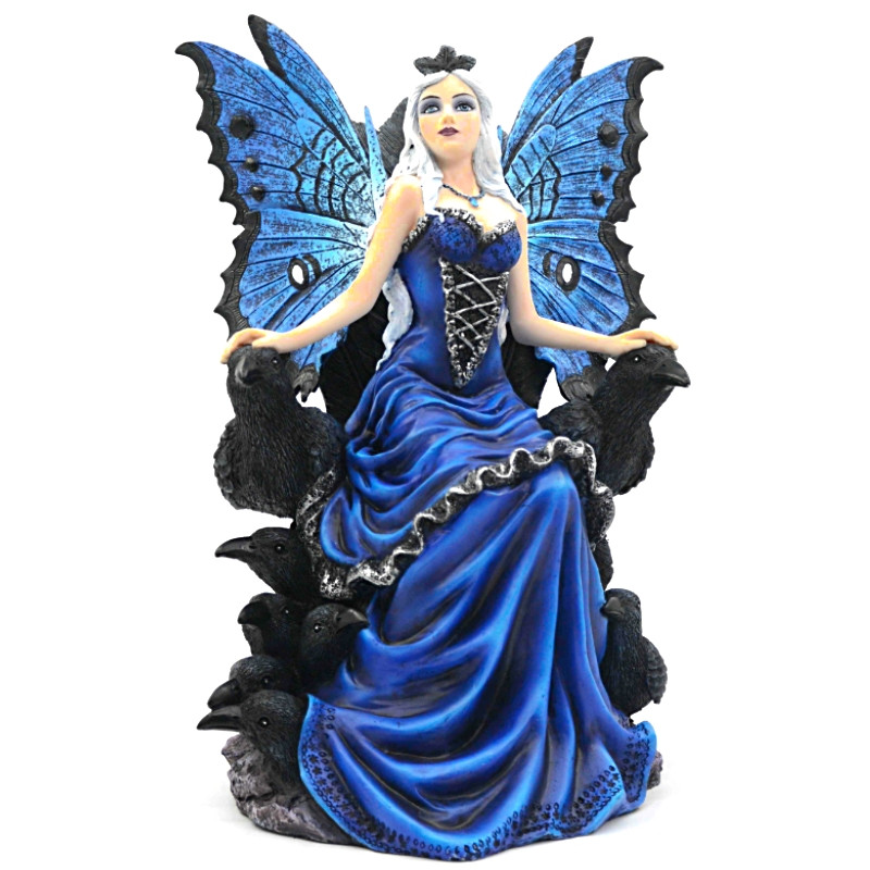 Statuette Fée Bleue Les Corbeaux