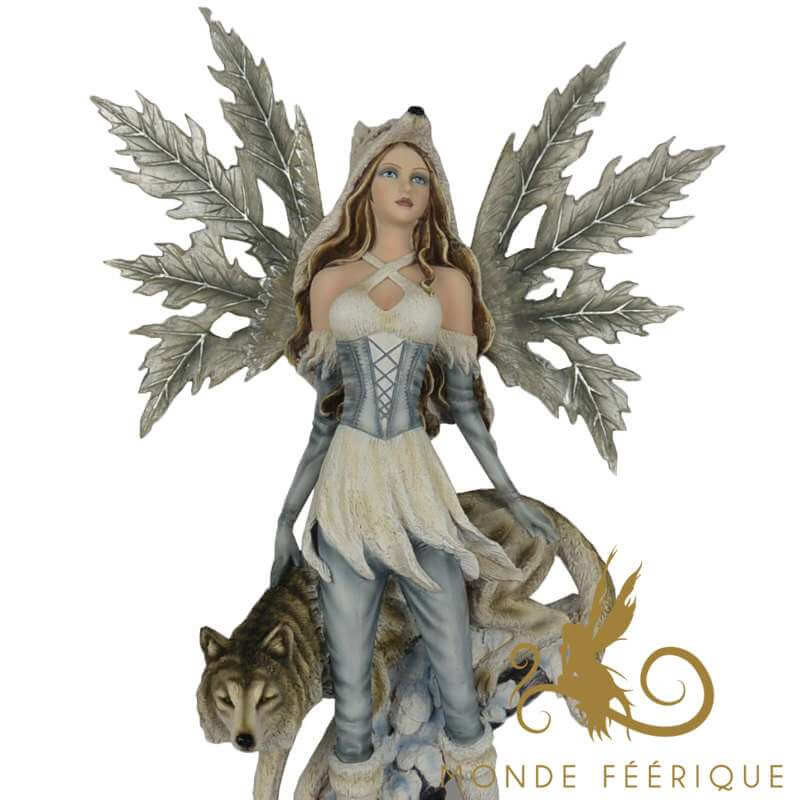 Statue de Fée Géante Loup