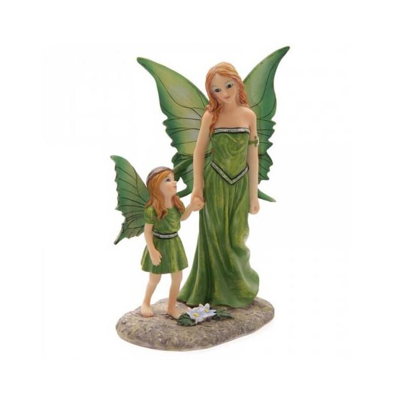 statuettte fee avec un enfant