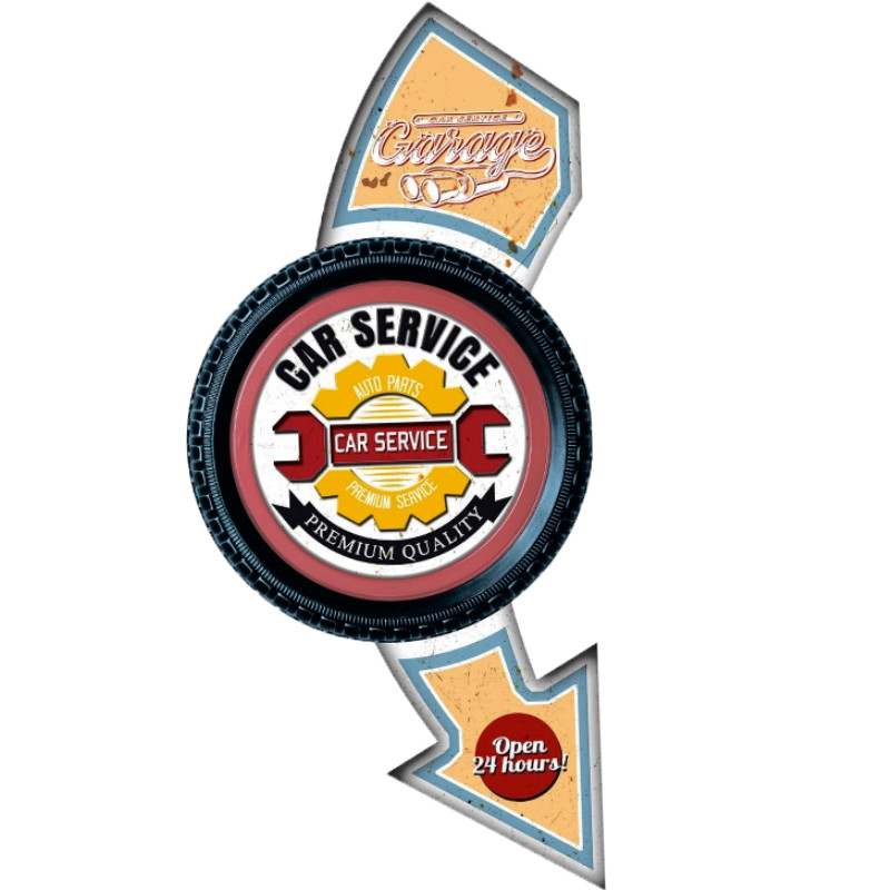 Plaque Metal Garage Car Service66cm