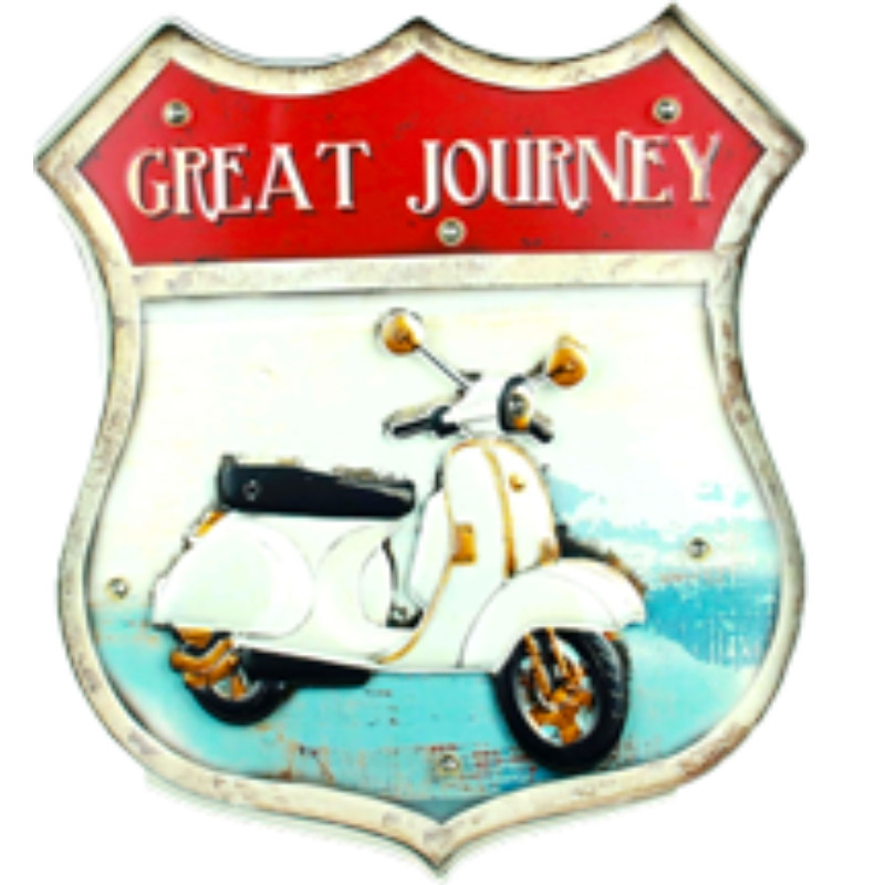 Ecusson Metal Vespa Bon Trip