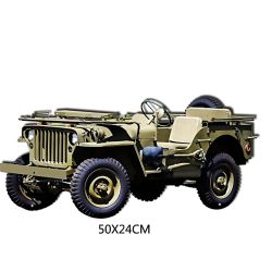 Plaque Vintage Jeep 50cm