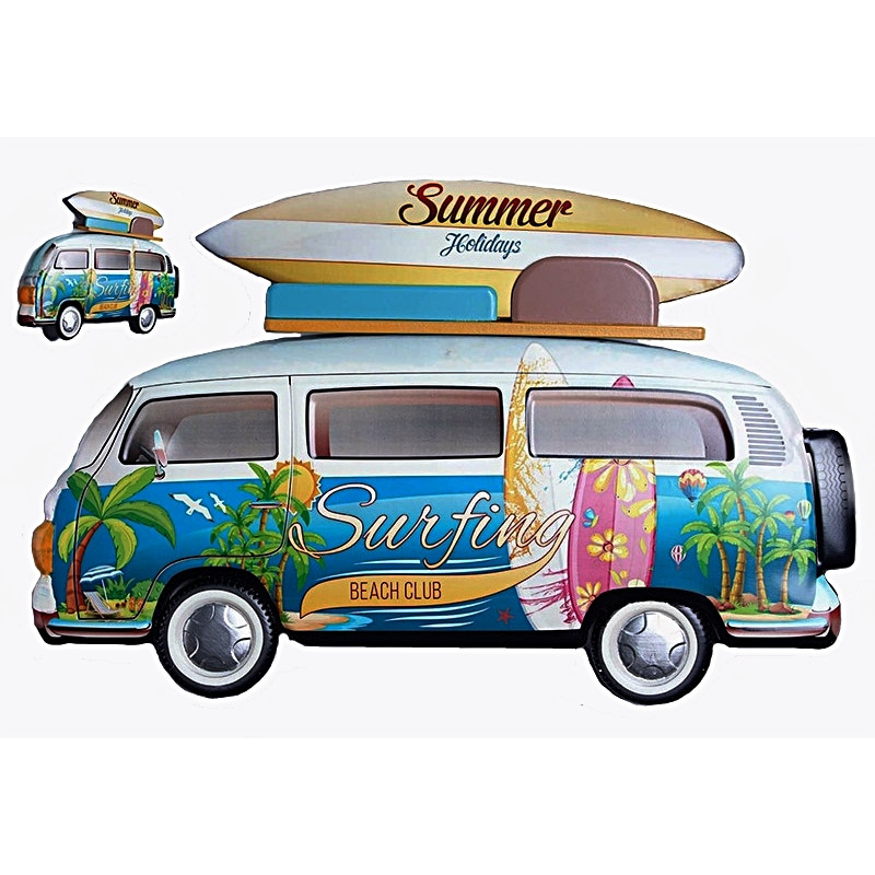 Plaque Métal Surf Cool 62cm
