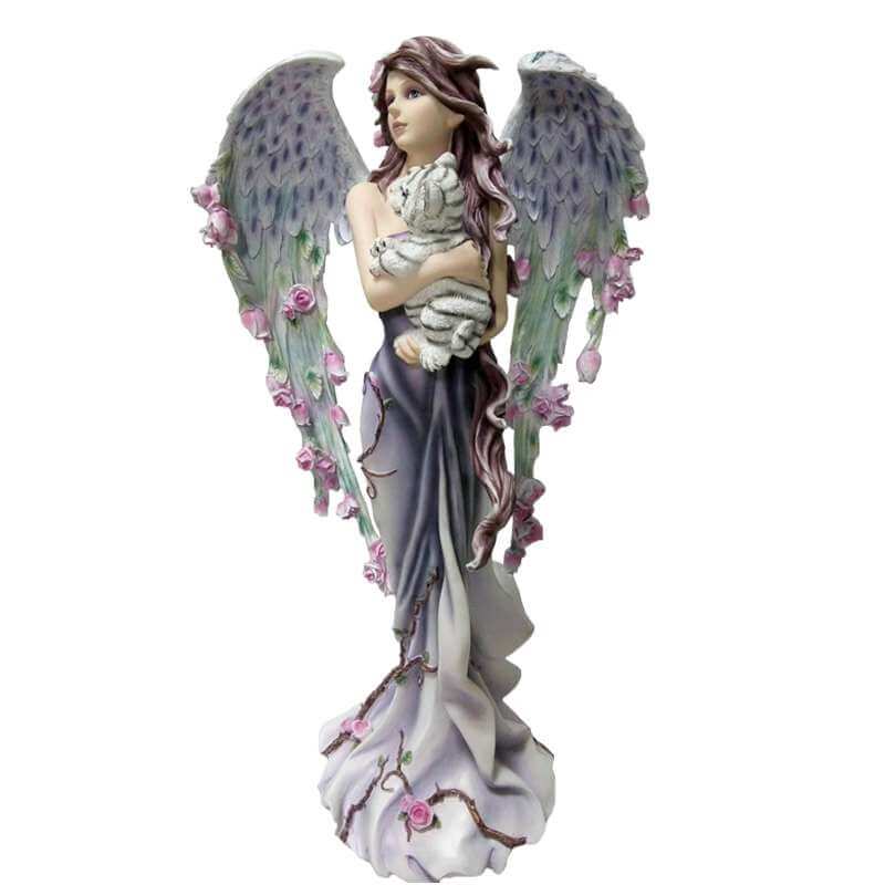 Statue Fée Angel Lionceau -- 54cm
