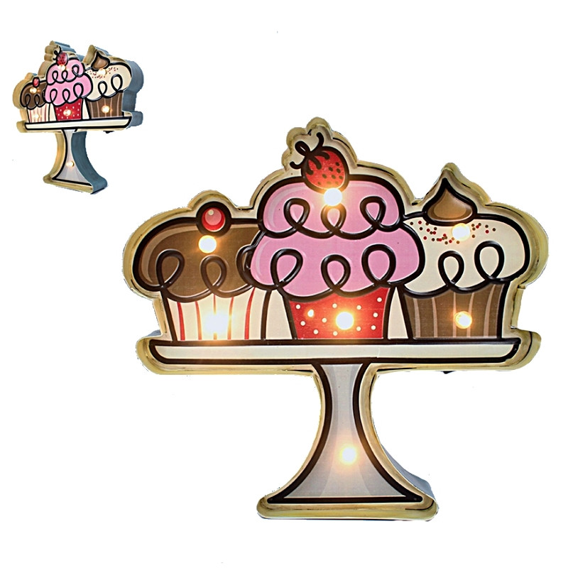 Plaque Metal Led Gateau et patisserie 36cm