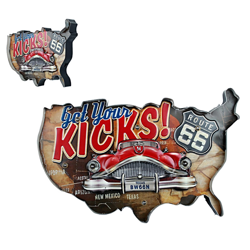 Plaque LED Carte USA - 52cm