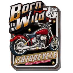 Plaque Vintage "born to be Wild" XL LED