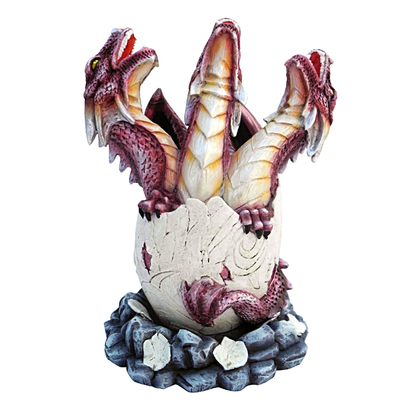 Figurine Dragon "Les 3 Dragons Rouges"