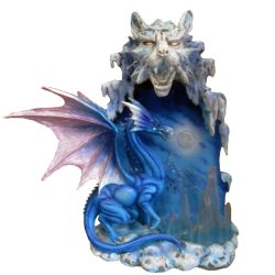 Statuette Dragon Lumineux Bleu