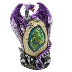 Statue Dragon Lumineux Purple -- 21cm