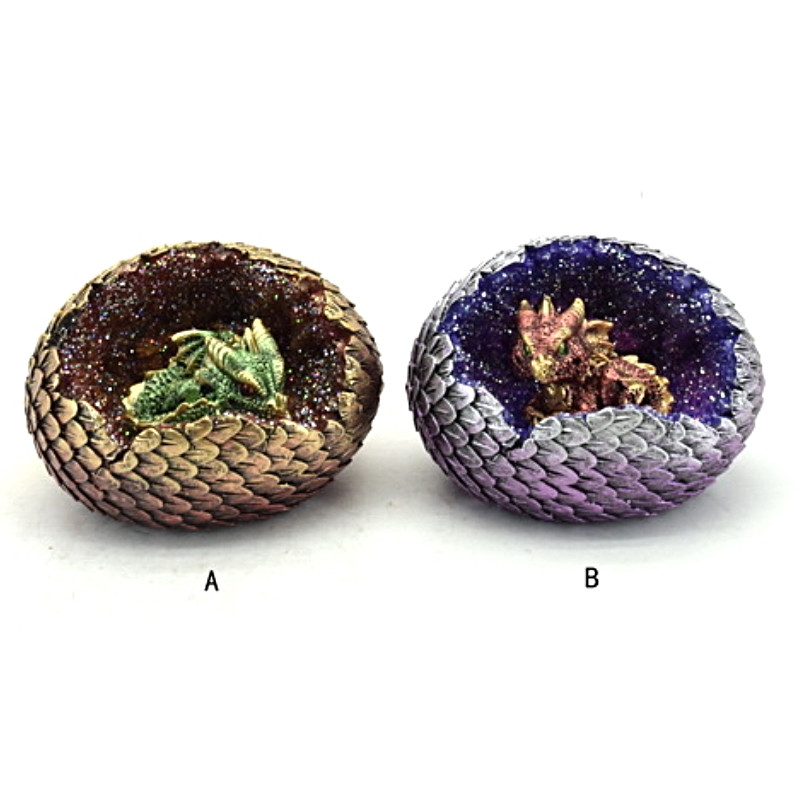 Figurine Dragon couleurs dans oeufs x2