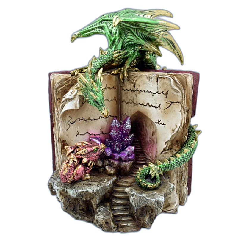Statuette Dragon "Livre des Oracles"