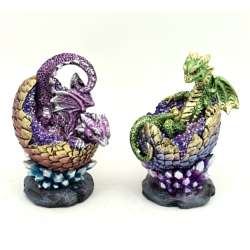 Statuettes Dragons Oeuf Frêres