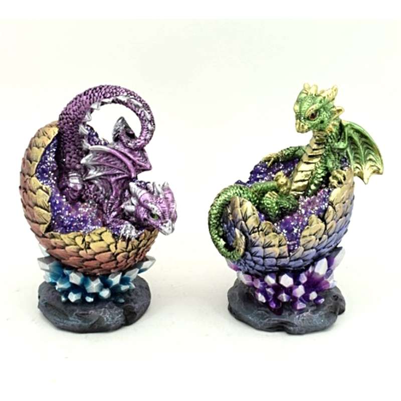 Statuettes Dragons Oeuf Frères
