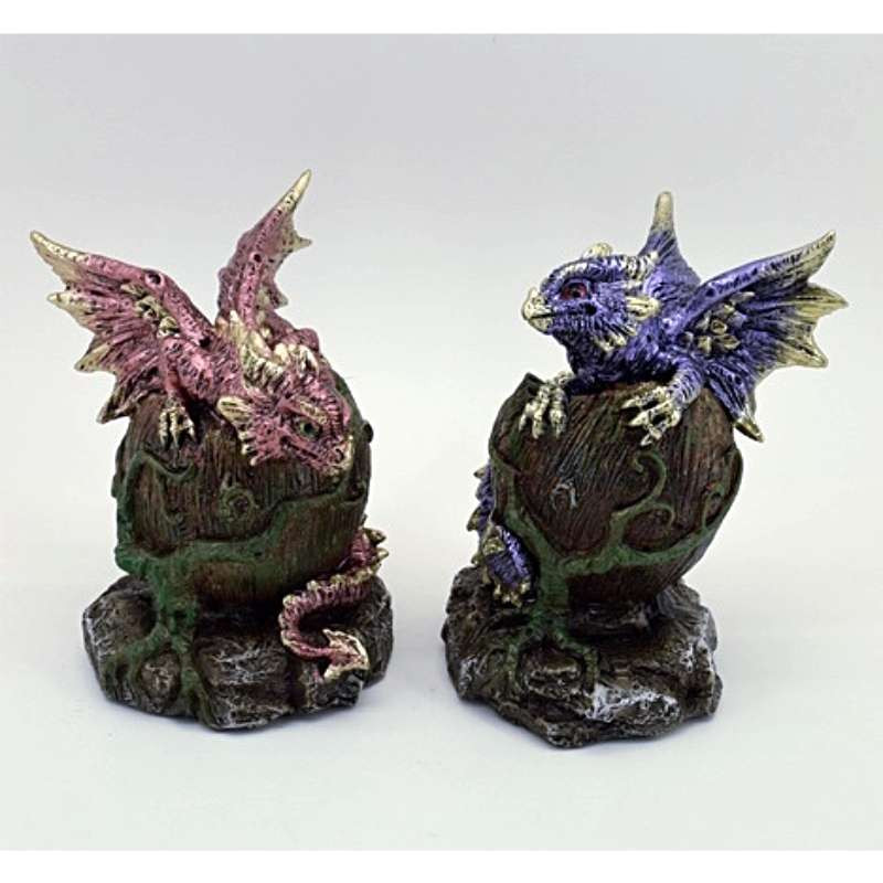 Statuette Dragon Terre x2