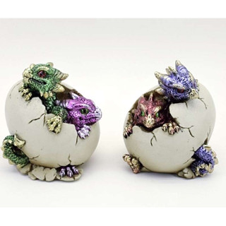 Statuette Dragon et Oeufs x2