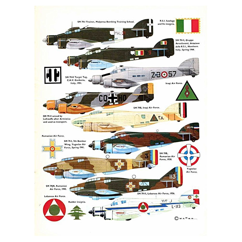 Plaque Vintage Shéma d'avions -- 20x30cm