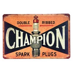 Plaque décoration vintage Champion