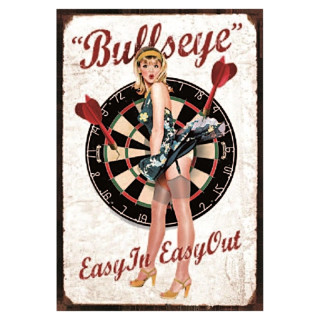 Plaque Vintage Pin Up Fléchettes