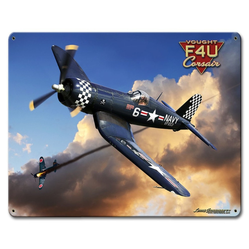 Plaque Décoration Vintage Corsair F4U