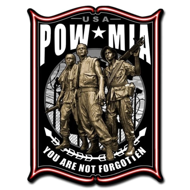 Plaque Metal Déco MIA armée Americaine