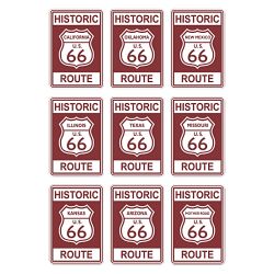 Plaque Déco Mur Route 66 serigraphie-- 20x30cm