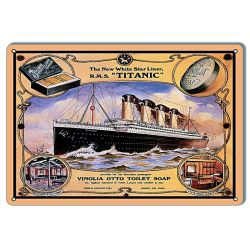 Plaque Métal Vintage Titanic -- 20x30cm
