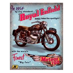 Plaque Vintage Royal Enfield -- 20x30cm