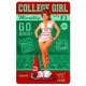 Plaque vintage "College Girl"