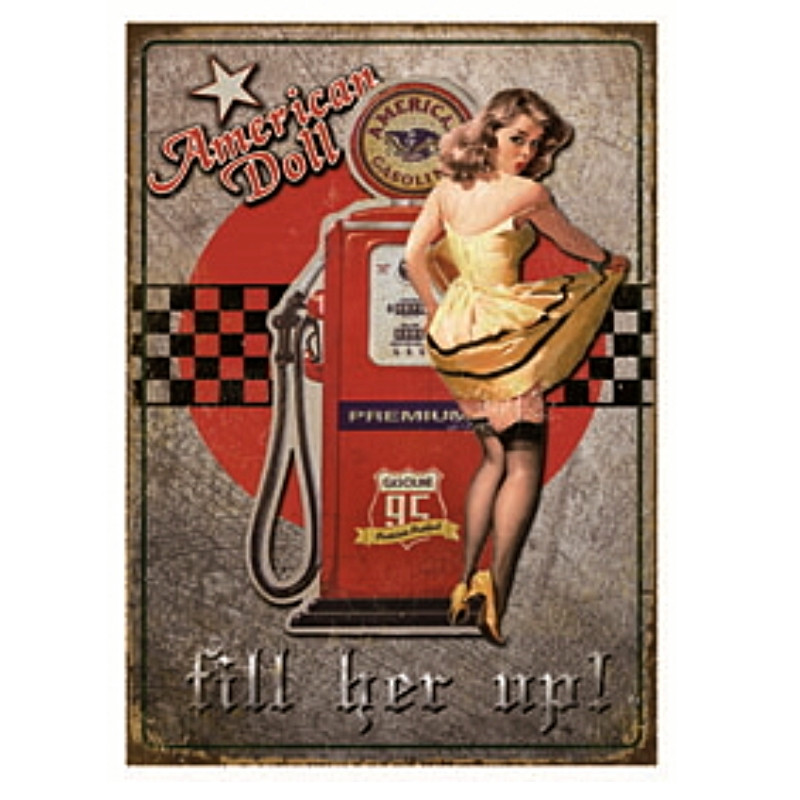 Plaque VintageAmerican Doll -- 20x30cm