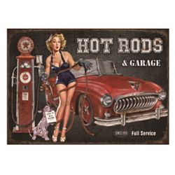 Plaque Vintage Hot Rods Garage