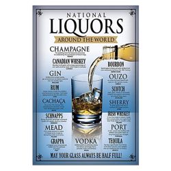 Plaque Vintage Alcool & Liqueurs -- 20x30cm