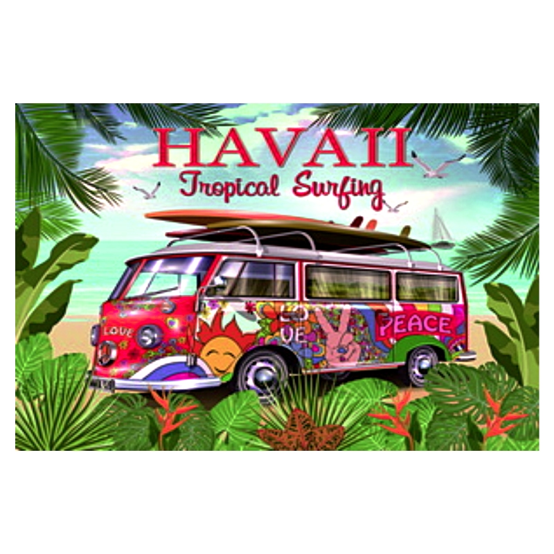 Plaque Décoration Hawai Surf