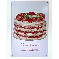 Plaque Rétro Sweet Cake -- 20x30cm