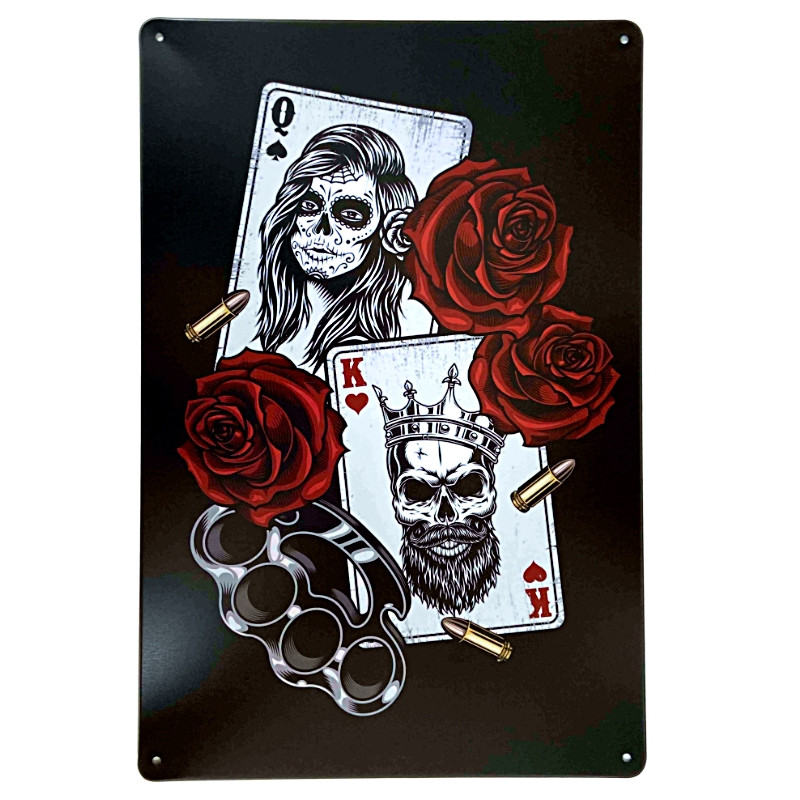 Plaque Rétro Gothique Cartes-- 20x30cm