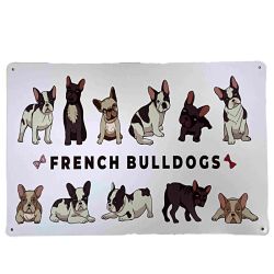 Plaque Vintage French Bulldogs