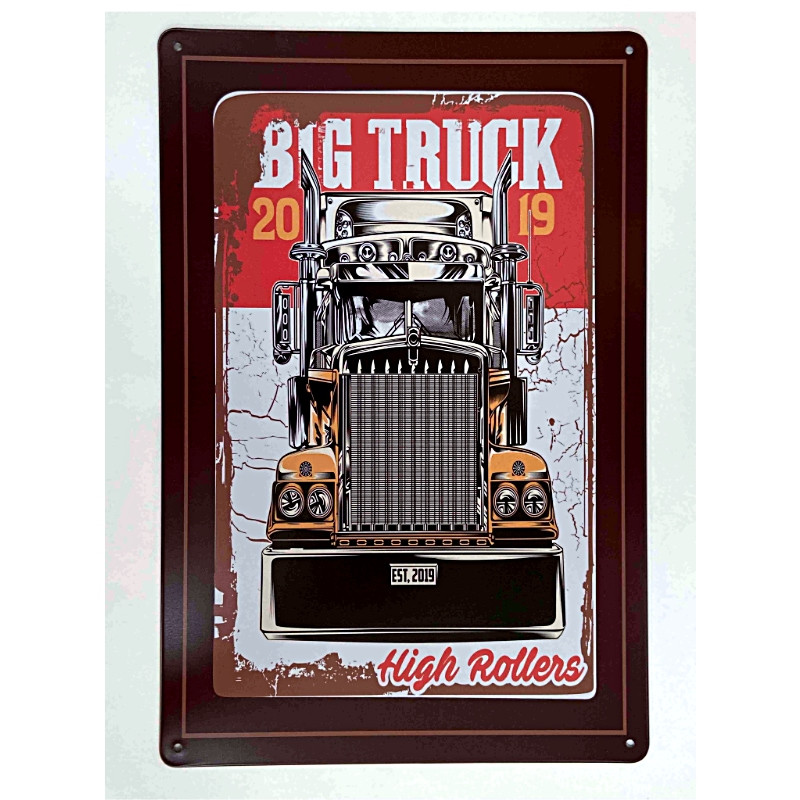 Plaque Vintage Big Truck-- 20x30cm