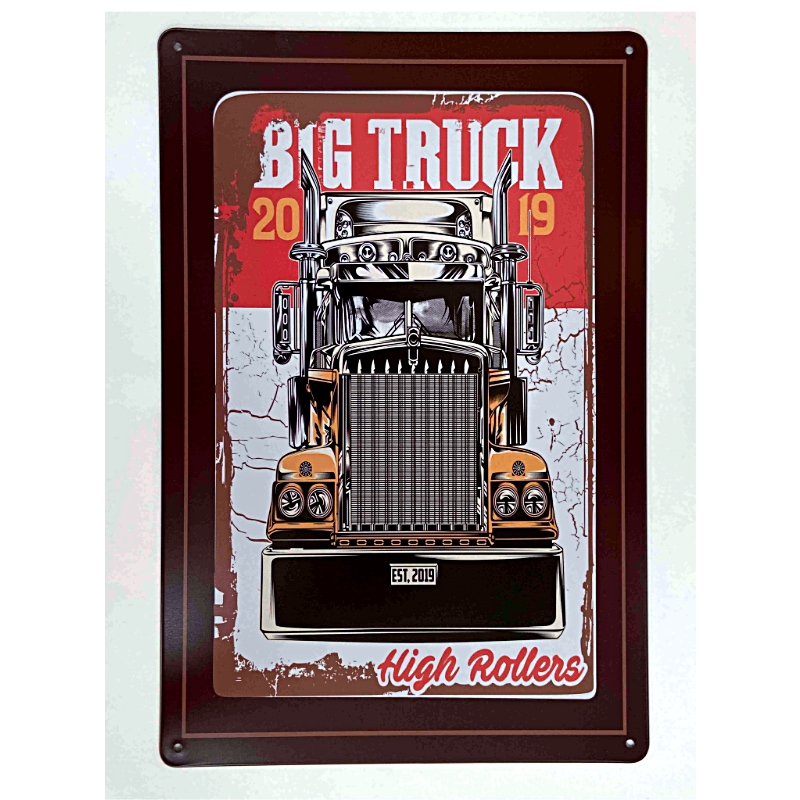 Plaque Vintage Big Truck -- 20x30cm