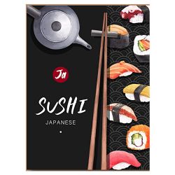 Plaque Vintage Sushi -- 20x30cm