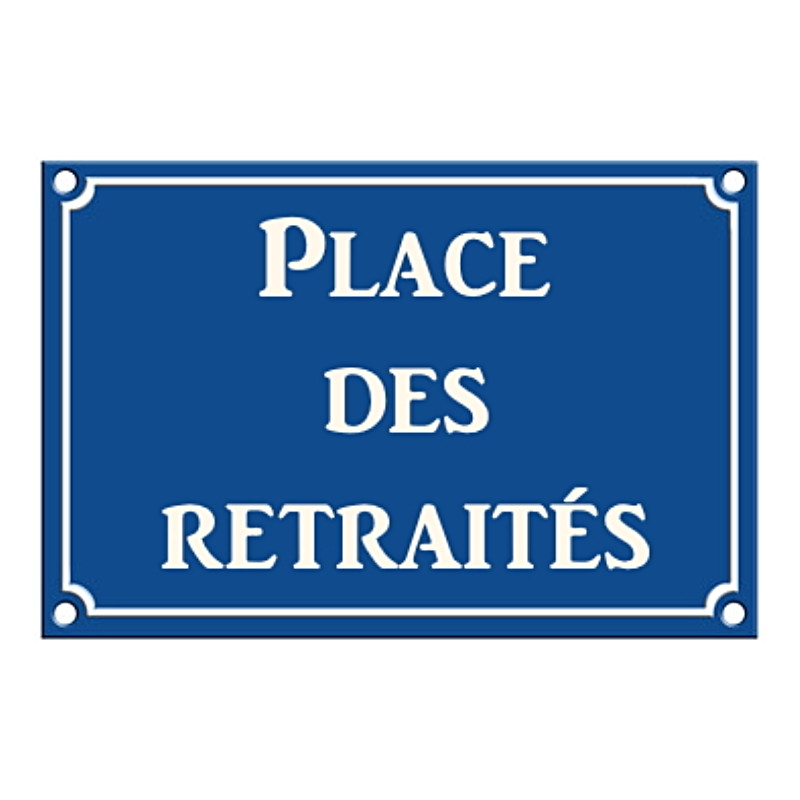 Plaque Décoration Place des Retraités