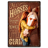 Lot De 3 Plaques Murales Vintage - Thème équitation, Fer à Cheval En Laiton - Déco Rustique