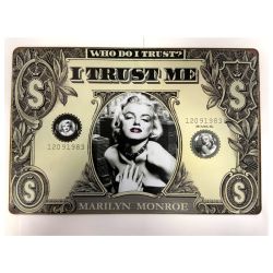 Plaque Vintage Monroe Dollar -- 20x30cm